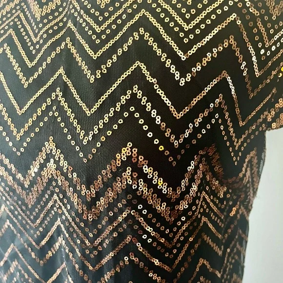 Jessica Howard Copper and Black Sequin Dress - Picture 2 of 5